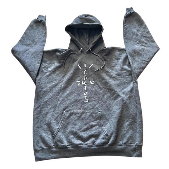 Cactus Jack Hoodie Light Grey Size XL (Fits Large) - Picture 1 of 2